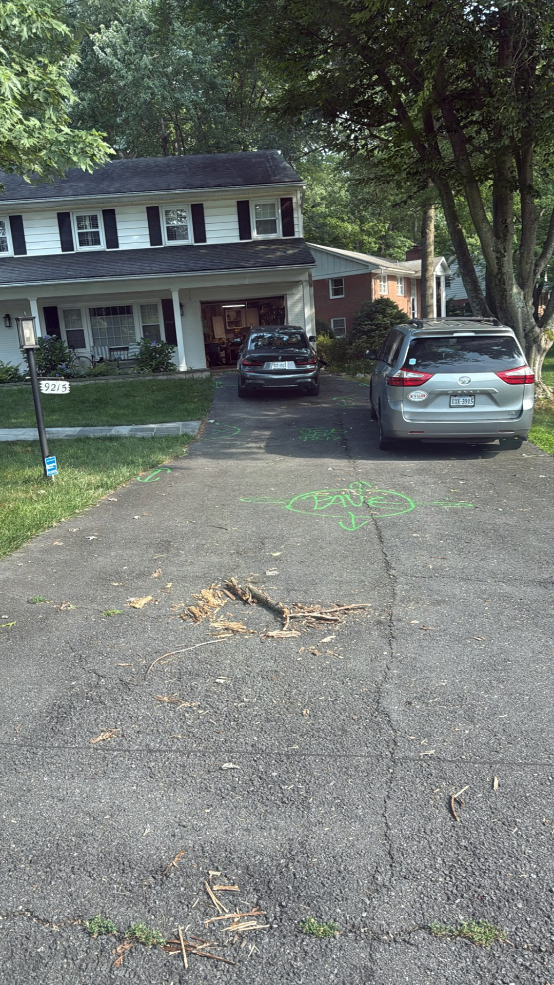 Driveway repaving in Herndon, VA – before